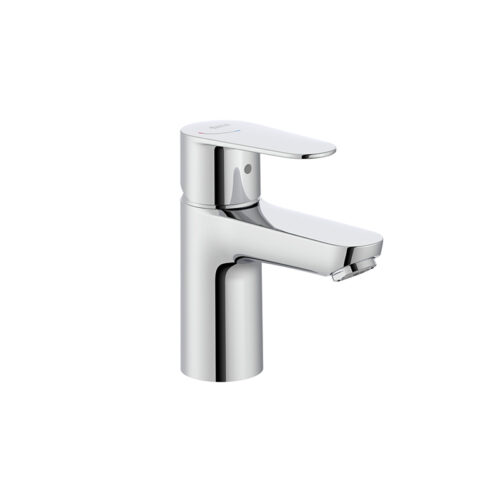 Monomando mezclador para lavabo con aireador y enlaces alimentacion flexible cromado