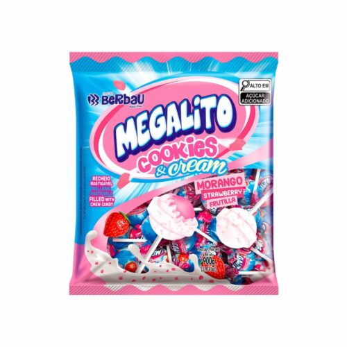 Chupetin Megalito cookies and cream fresa