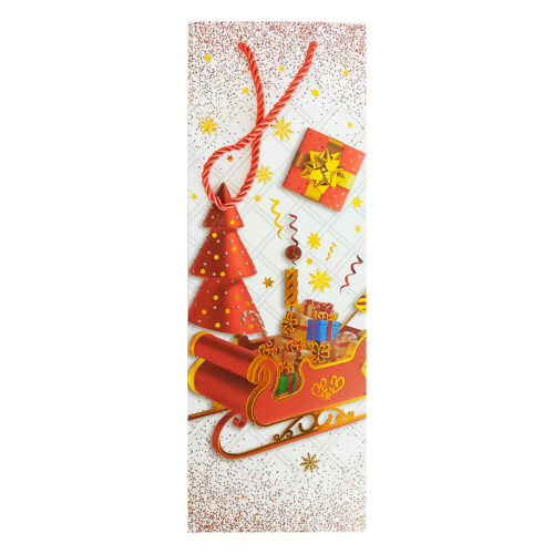 Bolsa de Regalo para Botellas de Navidad