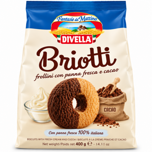 Galletas Divella Briotti con Crema Fresca y Cacao – 400 g